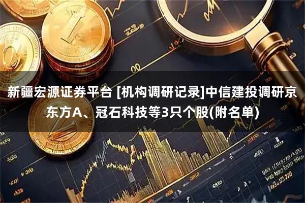 新疆宏源证券平台 [机构调研记录]中信建投调研京东方A、冠石科技等3只个股(附名单)