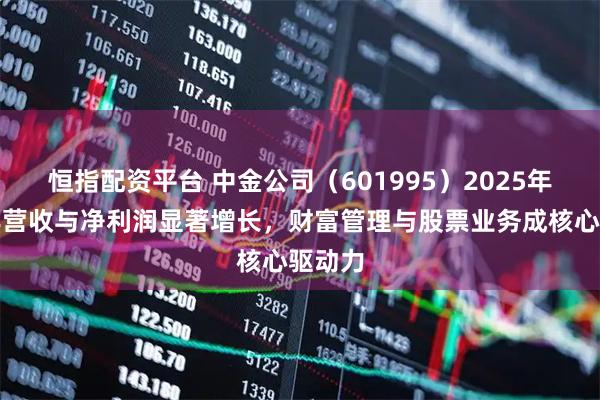 恒指配资平台 中金公司（601995）2025年上半年营收与净利润显著增长，财富管理与股票业务成核心驱动力